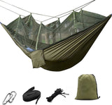 Double Person Outdoor Travel Camping Tent Hanging Hammock With Mosquito Net NEW.