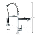 Modern Brass Kitchen Mixer Taps Sink Faucet Pull Out Laundry Swivel Tap