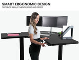 Sit to Stand Up Corner Standing Desk Electric Height Adjustable 80kg Load