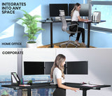 Sit to Stand Up Corner Standing Desk Electric Height Adjustable 80kg Load