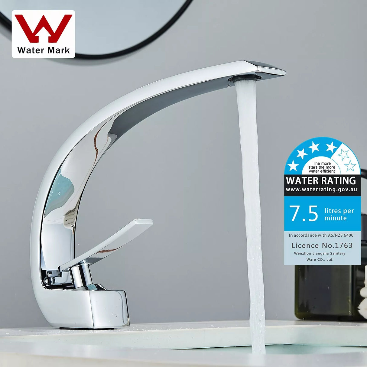 Basin Mixer Tap WELS Bathroom Tap Chrome Basin Sink Vanity Tap Faucet