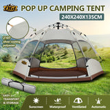 4 Person Camping Tent Beach Shelter Pop Up Instant Shade Dome Outdoor Hiking