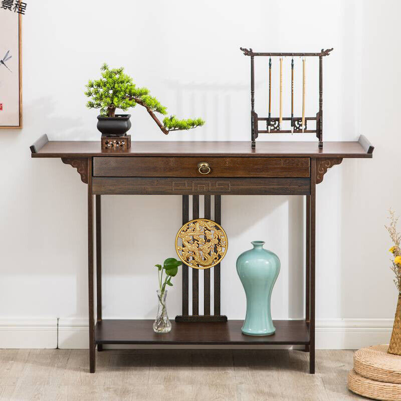 Entryway Console Table Skinny Hallway Table Sofa Table w/ Drawer＆Shelf