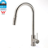 2 Way Spray Kitchen Mixer Tap Pull Out Sink Laundry Swivel Faucet Brushed Nickel