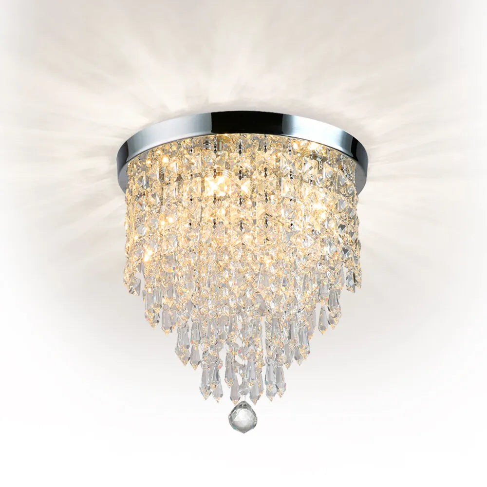 Modern Luxury Crystal Chandelier Ceiling Lamp Pendent Light Acrylic Bead Bedroom