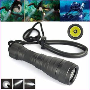 10000LM Waterproof LED Diving Flashlight Underwater Torch Camping Scuba Lamp