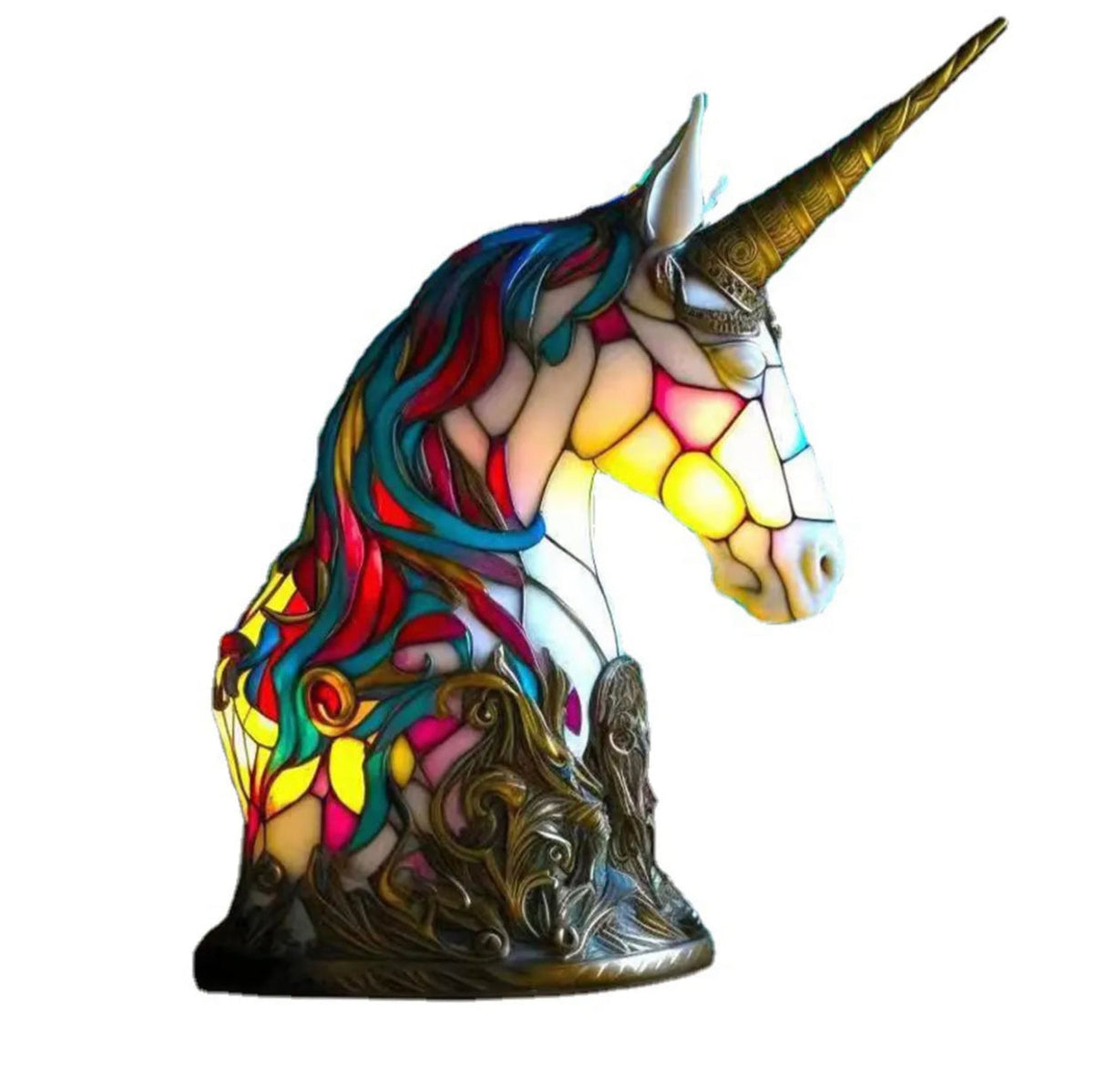 Unicorn Table Lamp Decor Cartoon Night Light Tablescape Decorations Desk Lamp