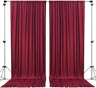 10 feet x 8 feet Polyester Backdrop Drapes Curtains Panels with Rod Pockets - Wedding Ceremony Party Home Window Decorations - Black (DRAPE-5X8-BLACK)