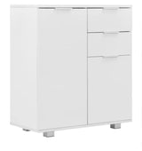 High Gloss Side Cabinet With 2 Door Drawer Sideboard Storage Modern Furniture