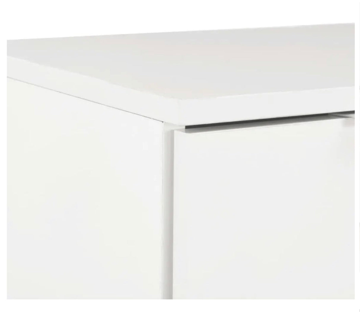 High Gloss Side Cabinet With 2 Door Drawer Sideboard Storage Modern Furniture