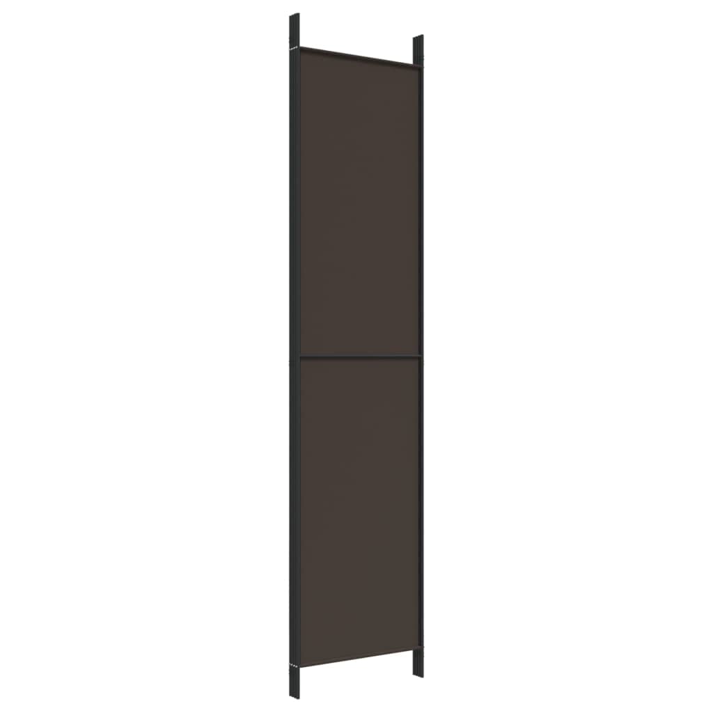 4-Panel Room Divider Living Room Bedroom Partition Privacy Protection Screen Room Separator Folding Dressing Wall Brown Fabric