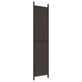 4-Panel Room Divider Living Room Bedroom Partition Privacy Protection Screen Room Separator Folding Dressing Wall Brown Fabric