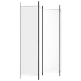 4-Panel Room Divider Living Room Bedroom Partition Privacy Protection Screen Room Separator Folding Dressing Wall White Fabric