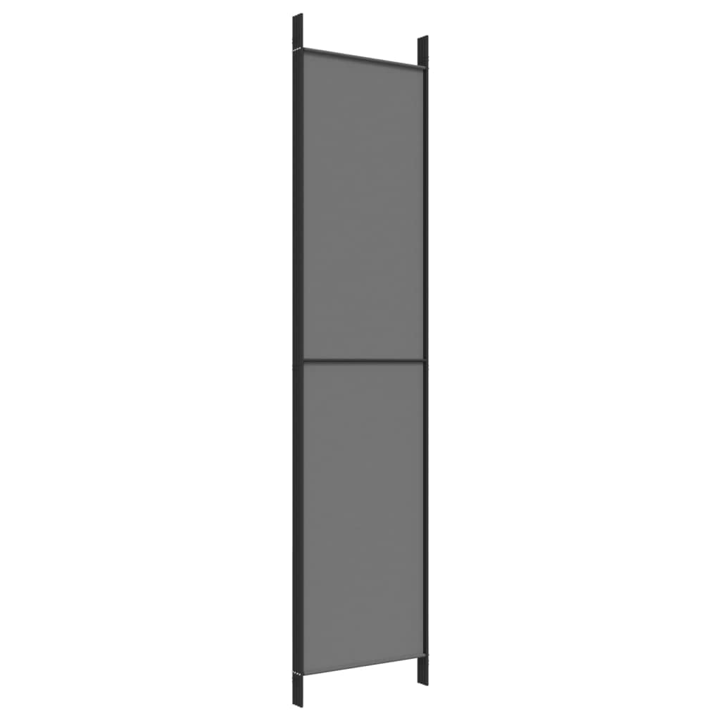 4-Panel Room Divider Living Room Bedroom Partition Privacy Protection Screen Room Separator Folding Dressing Wall Anthracite Fabric