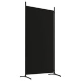 2-Panel Room Divider Living Room Bedroom Partition Privacy Protection Screen Room Separator Folding Dressing Wall Black Fabric