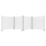 4-Panel Room Divider Living Room Bedroom Partition Privacy Protection Screen Room Separator Folding Dressing Wall White Fabric