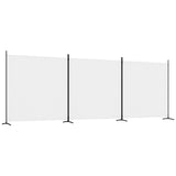 3-Panel Room Divider Living Room Bedroom Partition Privacy Protection Screen Room Separator Folding Dressing Wall White Fabric