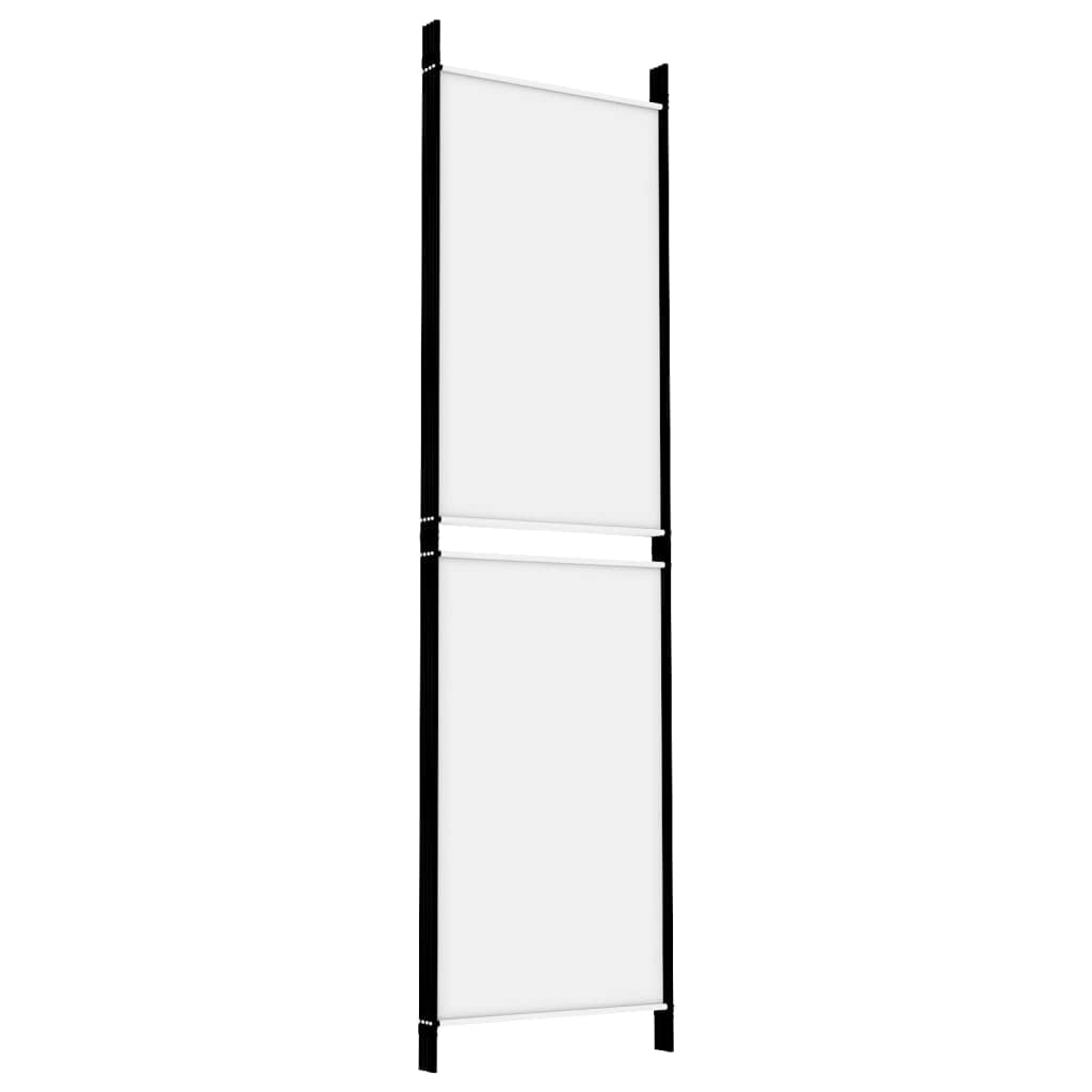 4-Panel Room Divider Living Room Bedroom Partition Privacy Protection Screen Room Separator Folding Dressing Wall White Fabric