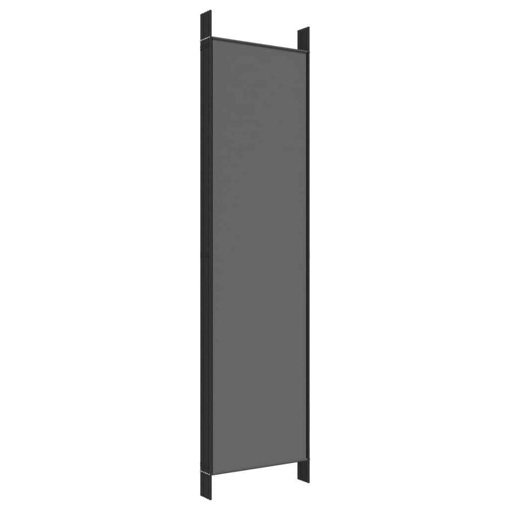 6-Panel Room Divider Living Room Bedroom Partition Privacy Protection Screen Room Separator Folding Dressing Wall Anthracite Fabric