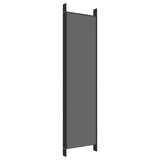 6-Panel Room Divider Living Room Bedroom Partition Privacy Protection Screen Room Separator Folding Dressing Wall Anthracite Fabric