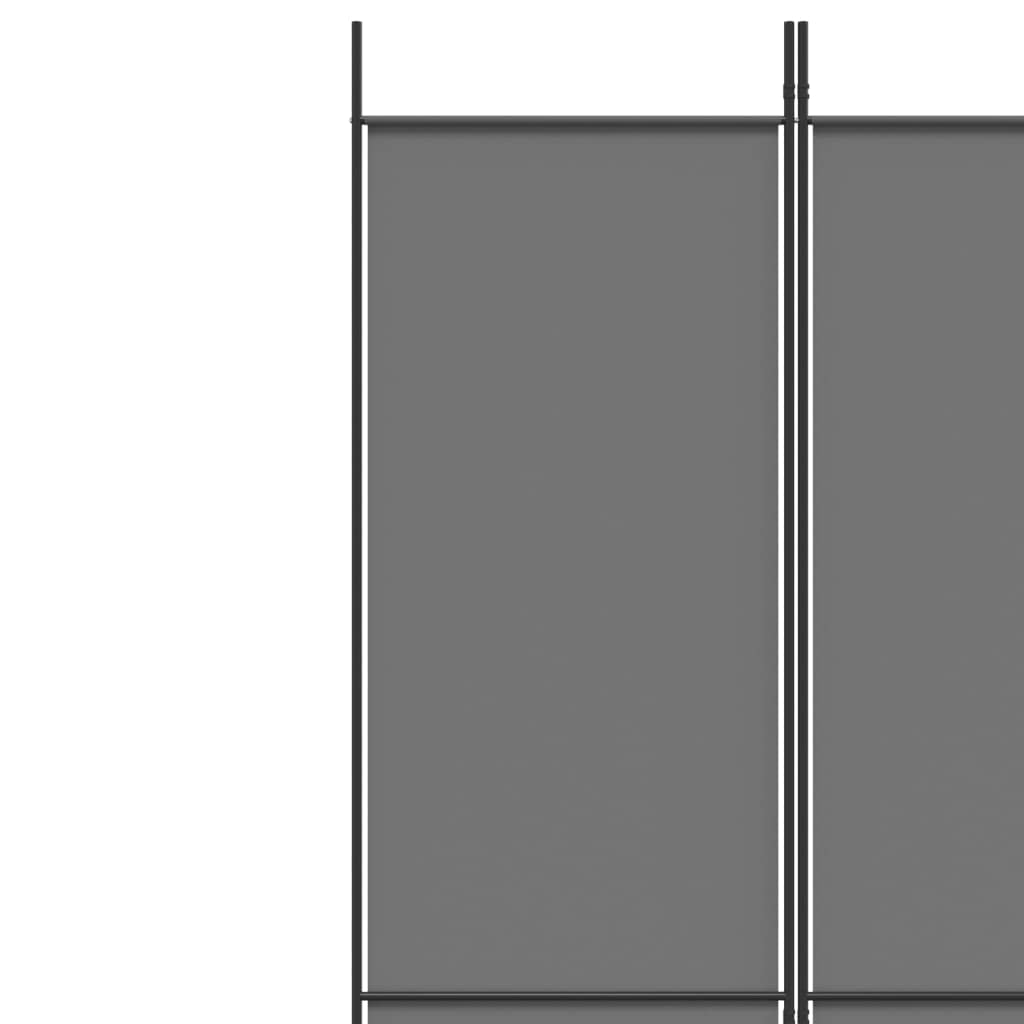 4-Panel Room Divider Living Room Bedroom Partition Privacy Protection Screen Room Separator Folding Dressing Wall Anthracite Fabric