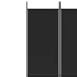 4-Panel Room Divider Living Room Bedroom Partition Privacy Protection Screen Room Separator Folding Dressing Wall Black Fabric