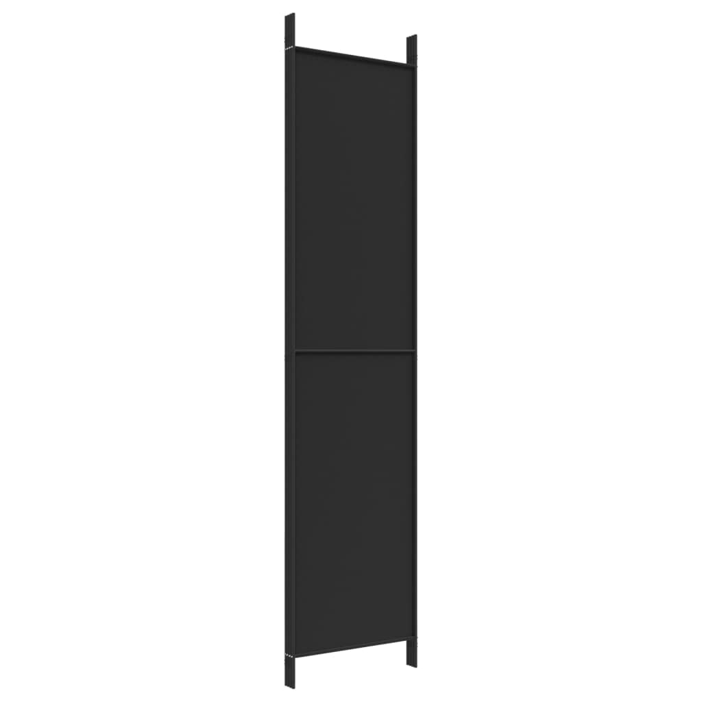 4-Panel Room Divider Living Room Bedroom Partition Privacy Protection Screen Room Separator Folding Dressing Wall Black Fabric