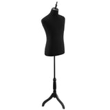 Male Mannequin Stand Dress Form Mannequin Torso Adjustable Height 155-174cm Dressmakers Dummy Mannequin Shop Window Display Tripod Base Black