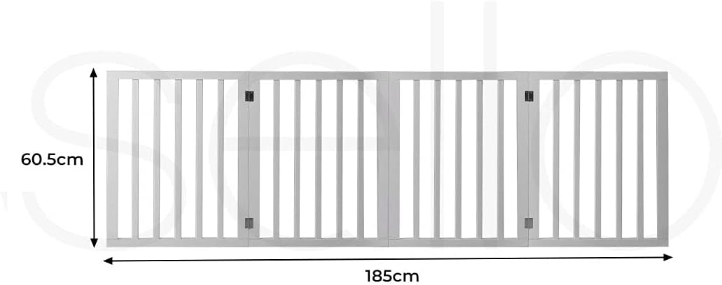 Dog Gates Pet Gates Indoor Foldable Dog Fence Puppy Safety Stair Barrier Security Door, Height 1.4M,White