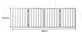 Dog Gates Pet Gates Indoor Foldable Dog Fence Puppy Safety Stair Barrier Security Door, Height 1.4M,White