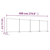 4-Panel Room Divider Living Room Bedroom Partition Privacy Protection Screen Room Separator Folding Dressing Wall White Fabric