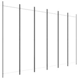 6-Panel Room Divider Living Room Bedroom Partition Privacy Protection Screen Room Separator Folding Dressing Wall White Fabric