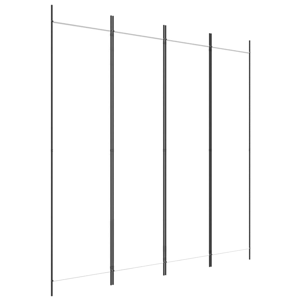 4-Panel Room Divider Living Room Bedroom Partition Privacy Protection Screen Room Separator Folding Dressing Wall White Fabric