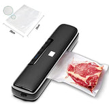 Vacuum Sealer Machine, Automatic Food Sealer With Air Sealing System, Dry & Moist Modes, Led Indicator Light, Food Vacuum Sealer for Food Preservation,package with 15 Pack Vacuum Sealer Bags