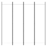 4-Panel Room Divider Living Room Bedroom Partition Privacy Protection Screen Room Separator Folding Dressing Wall White Fabric