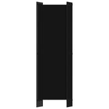 6-Panel Room Divider Home Baby and Kids Room Bedroom Living Room Folding Protective Panel Privacy Screen Partition Stand Black 300x180 cm