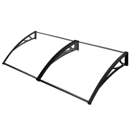 Instahut Window Door Awning Outdoor Solid Polycarbonate Canopy1mx2m