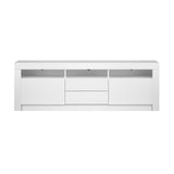 LED TV Cabinet 180cm Entertainment with 2 Drawers and Cabinets-White