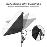 1800W Softbox Lighting Kit 20"x 28"/ 50x70 cm Soft Box Reflector 8X 45W 5500K Continuous Lighting Bulbs 2M Light Stand with Carrying Bag for Portrait Product Fashion Video Shooting