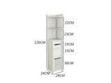 120CM Bathroom Storage Utility Cabinet Reversible Shelf Toilet Paper Roll Holder Rubbish Bin