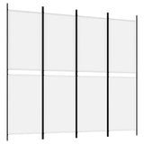 4-Panel Room Divider Living Room Bedroom Partition Privacy Protection Screen Room Separator Folding Dressing Wall White Fabric