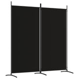 2-Panel Room Divider Living Room Bedroom Partition Privacy Protection Screen Room Separator Folding Dressing Wall Black Fabric