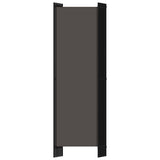 Freestanding 6-Panel Room Divider in Anthracite - Industrial, Modern Style Fabric Screen with Powder-Coated Iron Frame - 300x180 cm