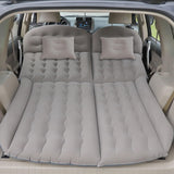 Inflatable Car Air Mattress for SUV Air Mattress Bed Double-Sided Flocking Thickened Car Inflatable Bed with Electric Air Pump 2 Pillows Side File Car Camping Essentials Outdoor Use Car Mattress, Grey