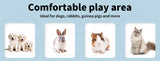 6 Panel Pet Playpen – Dog Play Pen, Cat Exercise Cage, Puppy Enclosure, Rabbit Fence, Indoor, White