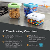 Kitchen Safe Time Locking Container (Medium), Timed Lock Box for Cell Phones, Snacks, and other unwanted temptations (White Lid + 5.5” Clear Base)