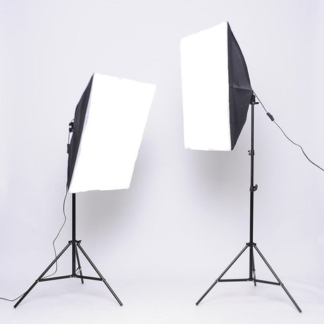 1800W Softbox Lighting Kit 20"x 28"/ 50x70 cm Soft Box Reflector 8X 45W 5500K Continuous Lighting Bulbs 2M Light Stand with Carrying Bag for Portrait Product Fashion Video Shooting