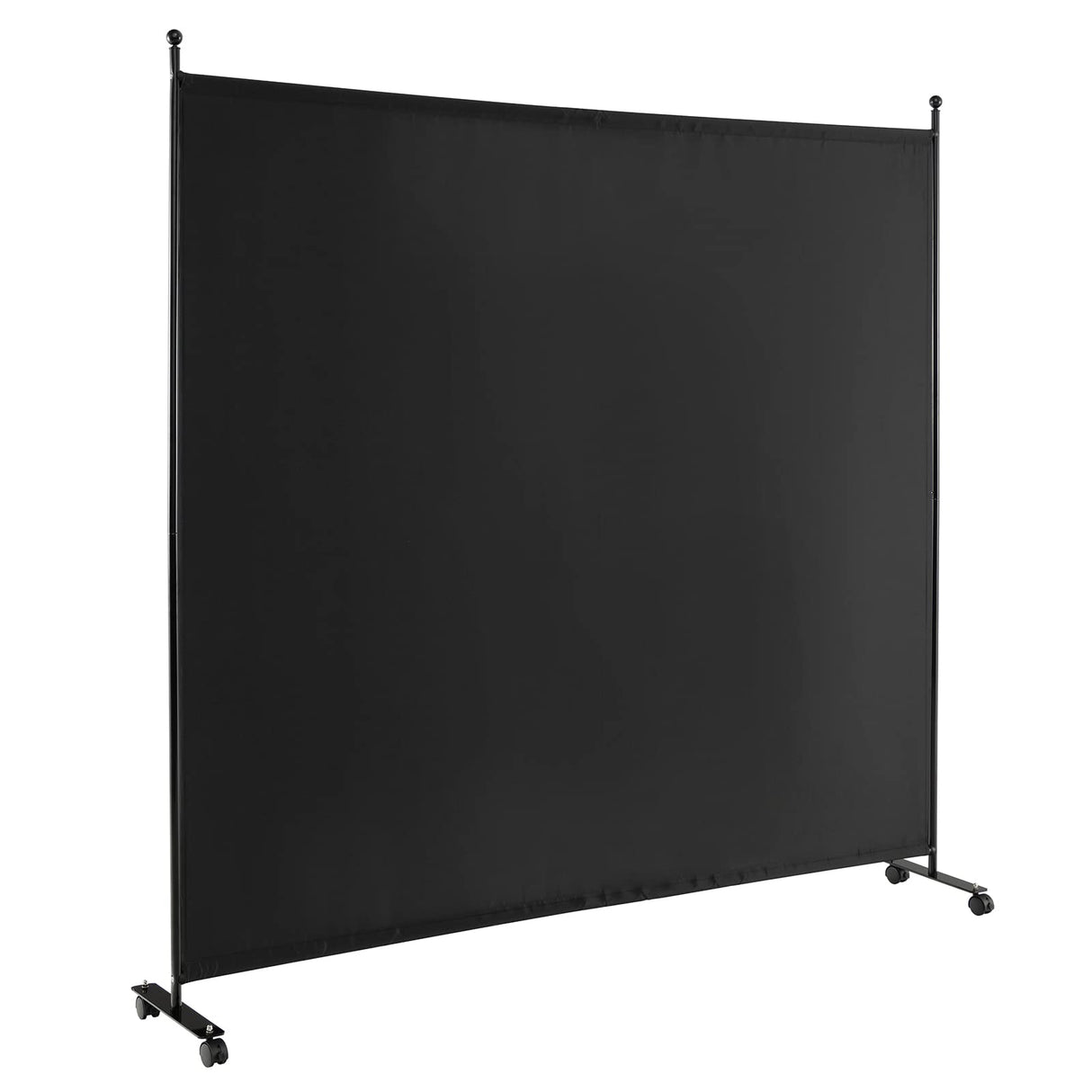 Single Panel Room Divider with Wheels, Freestanding Fabric Room Divider for Partition Privacy Screen, Rolling Wall Divider for Home Office, Restaurant, Hospital, School