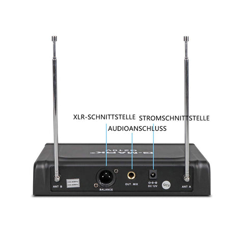 G-MARK G210V Wireless Microphone Set Wireless Microphone Professional 2 Channel Karaoke Microphone for Party Singing in The Church