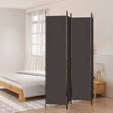 4-Panel Room Divider Living Room Bedroom Partition Privacy Protection Screen Room Separator Folding Dressing Wall Brown Fabric